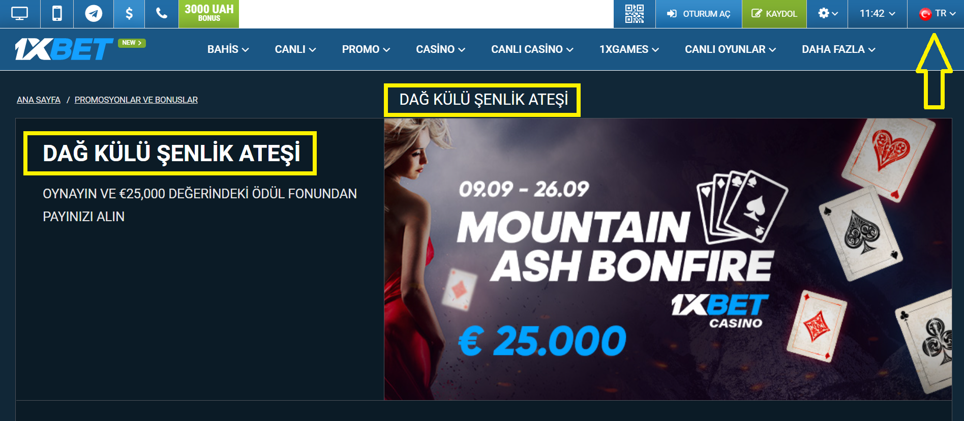 1XBET Hoşgeldin Bonusu